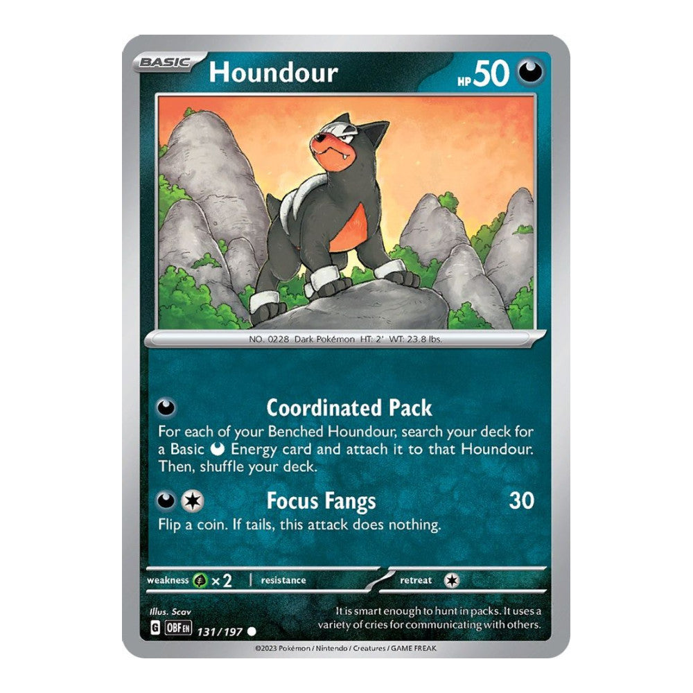 SV03: Obsidian Flames (OBF) - Houndour 131 197 (#131/197) (Near Mint)