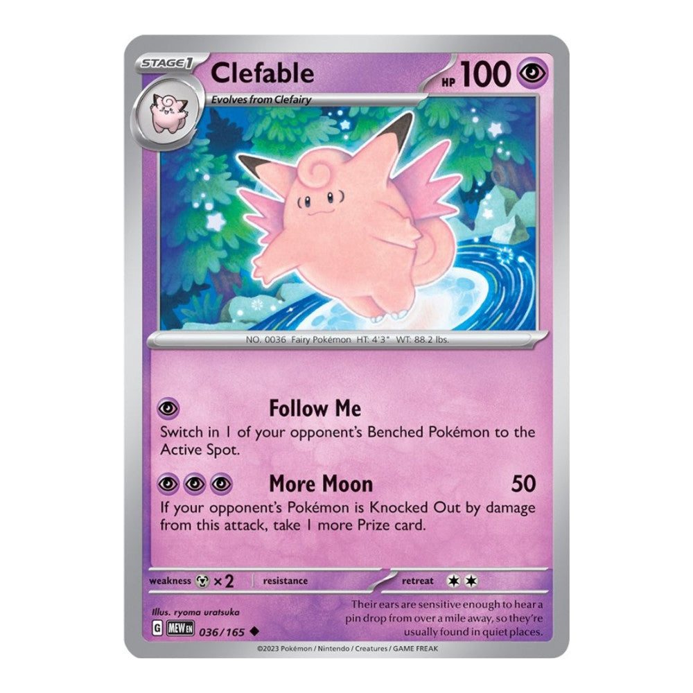 SV: Scarlet & Violet 151 (MEW) - Clefable (#036/165)
