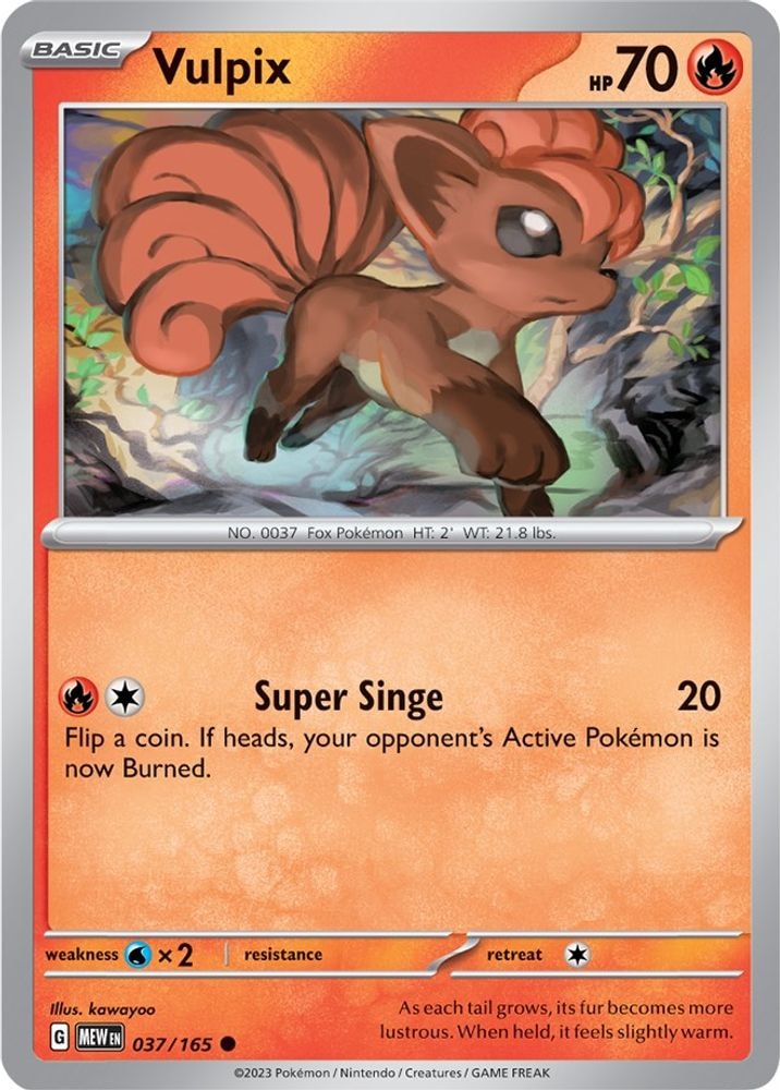 SV: Scarlet & Violet 151 (MEW) - Vulpix (#037/165, Common) ()