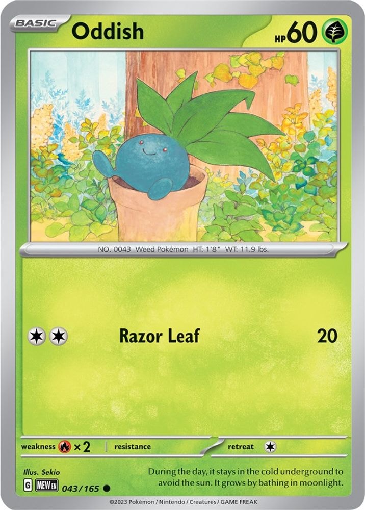 SV: Scarlet & Violet 151 (MEW) - Oddish (#043/165, Common) ()