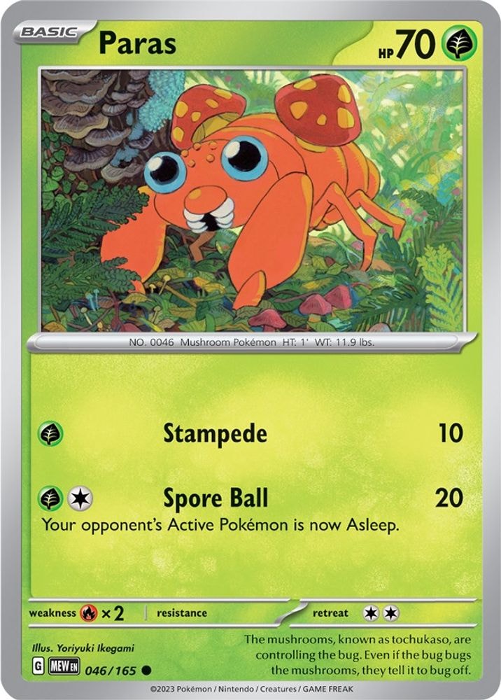 SV: Scarlet & Violet 151 (MEW) - Paras (#046/165, Common) ()