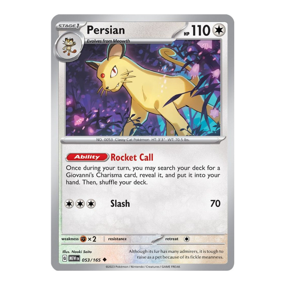 SV: Scarlet & Violet 151 (MEW) - Persian (#053/165) (Near Mint)