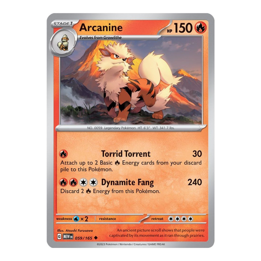 SV: Scarlet & Violet 151 (MEW) - Arcanine (#059/165)