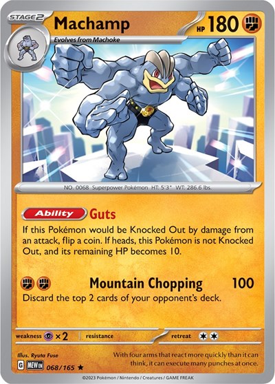 SV: Scarlet & Violet 151 (MEW) - Machamp (#068/165, Rare) ()