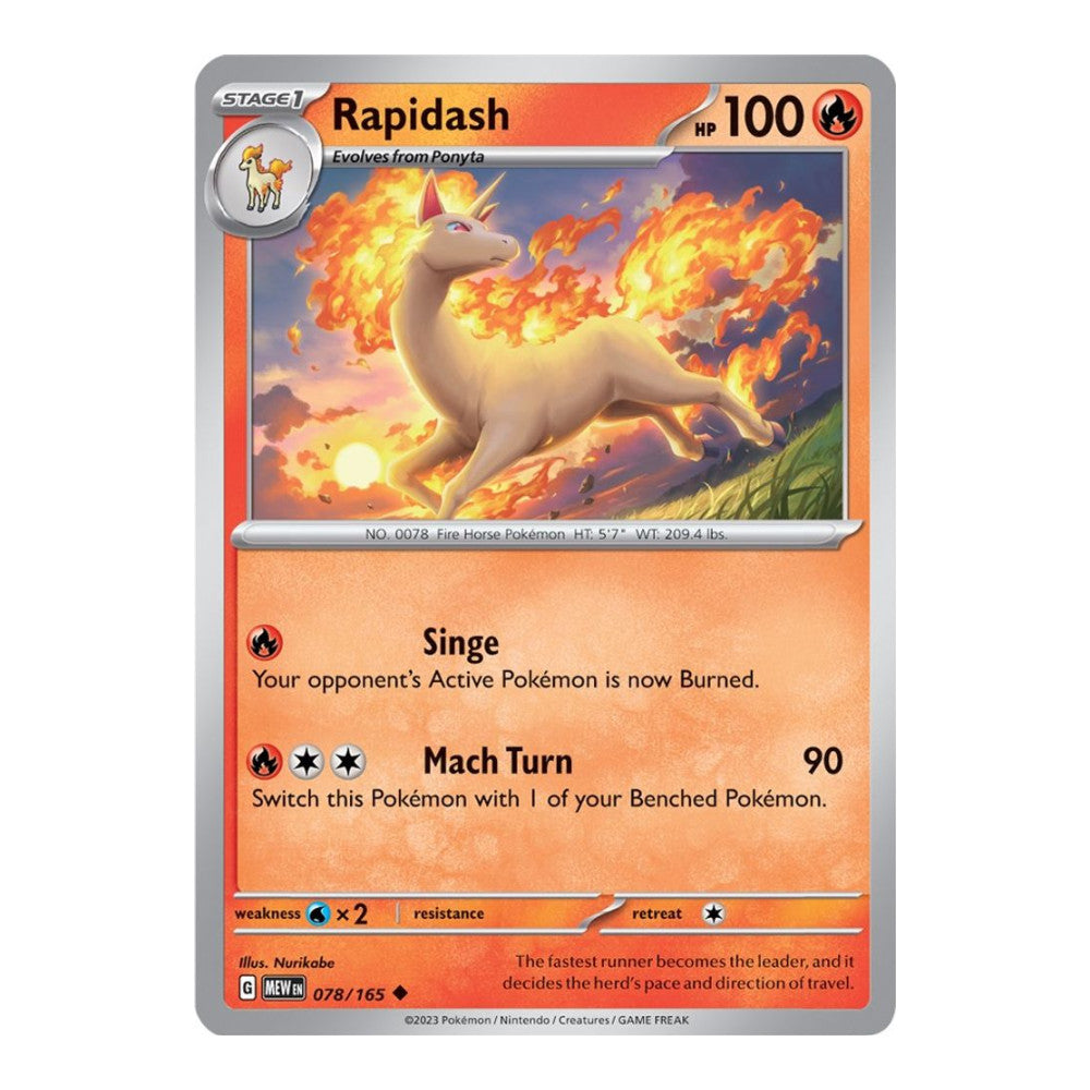 SV: Scarlet & Violet 151 (MEW) - Rapidash (#078/165)