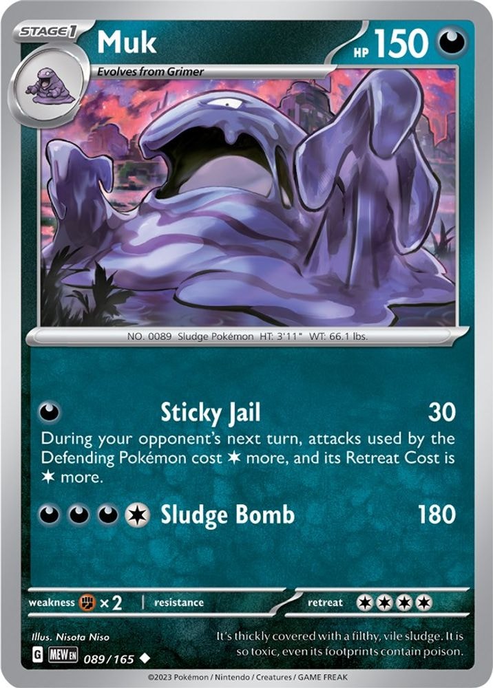 SV: Scarlet & Violet 151 (MEW) - Muk (#089/165, Uncommon) ()
