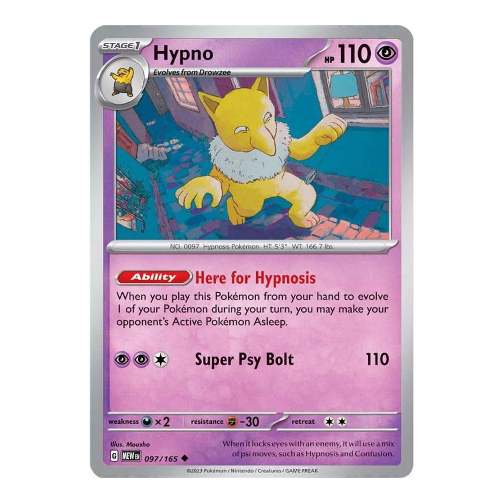 SV: Scarlet & Violet 151 (MEW) - Hypno (#097/165) (Near Mint)