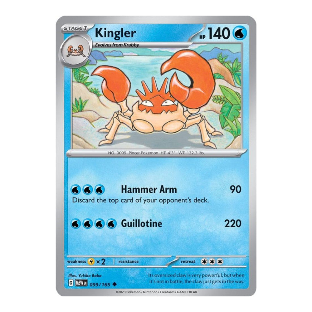 SV: Scarlet & Violet 151 (MEW) - Kingler (#099/165)