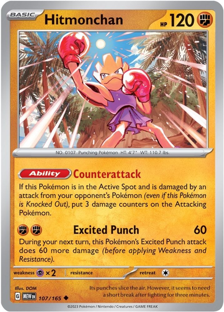 SV: Scarlet & Violet 151 (MEW) - Hitmonchan (#107/165, Uncommon) ()