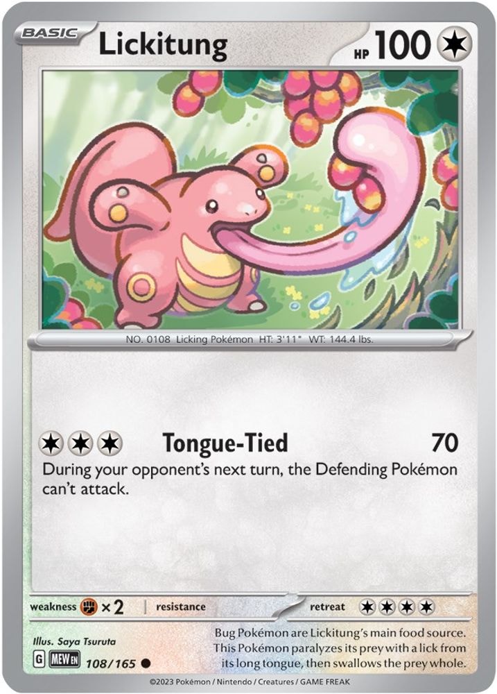 SV: Scarlet & Violet 151 (MEW) - Lickitung (#108/165, Common) ()