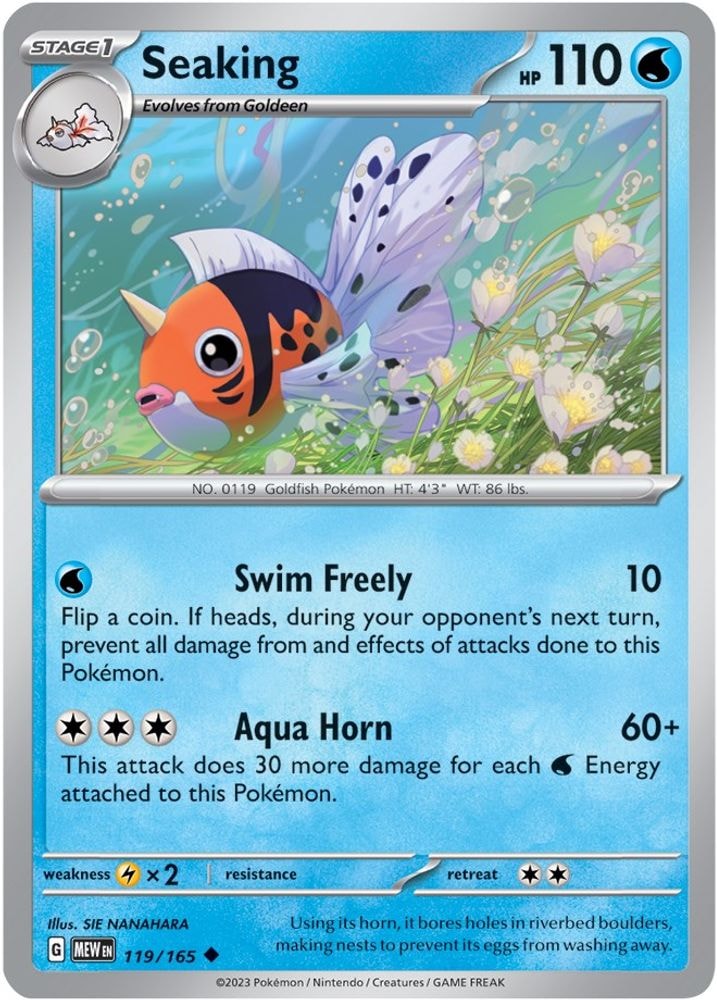 SV: Scarlet & Violet 151 (MEW) - Seaking (#119/165, Uncommon) ()