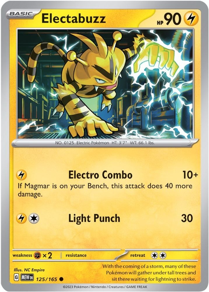 SV: Scarlet & Violet 151 (MEW) - Electabuzz (#125/165, Common) ()