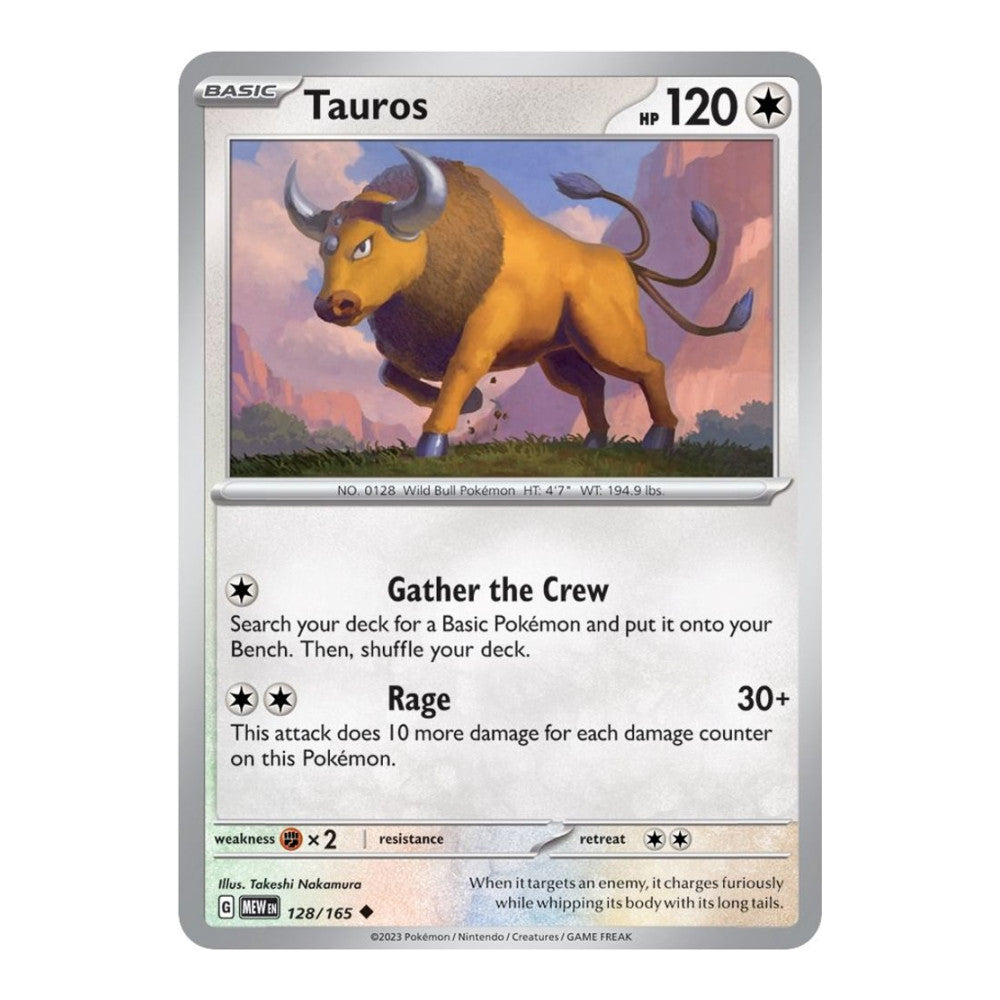 SV: Scarlet & Violet 151 (MEW) - Tauros (#128/165)