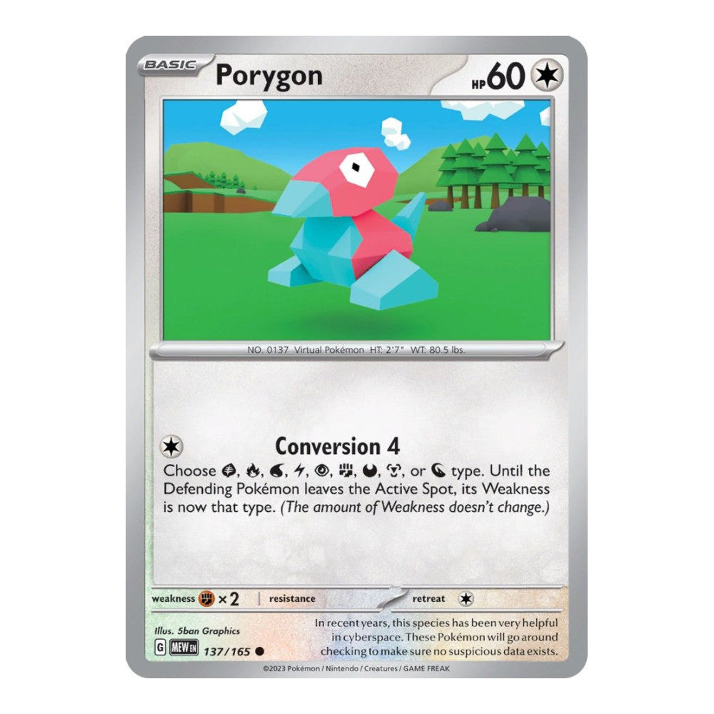 SV: Scarlet & Violet 151 (MEW) - Porygon (#137/165)