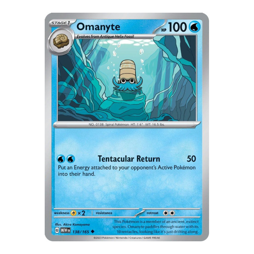 SV: Scarlet & Violet 151 (MEW) - Omanyte 138 165 (#138/165) (Near Mint)