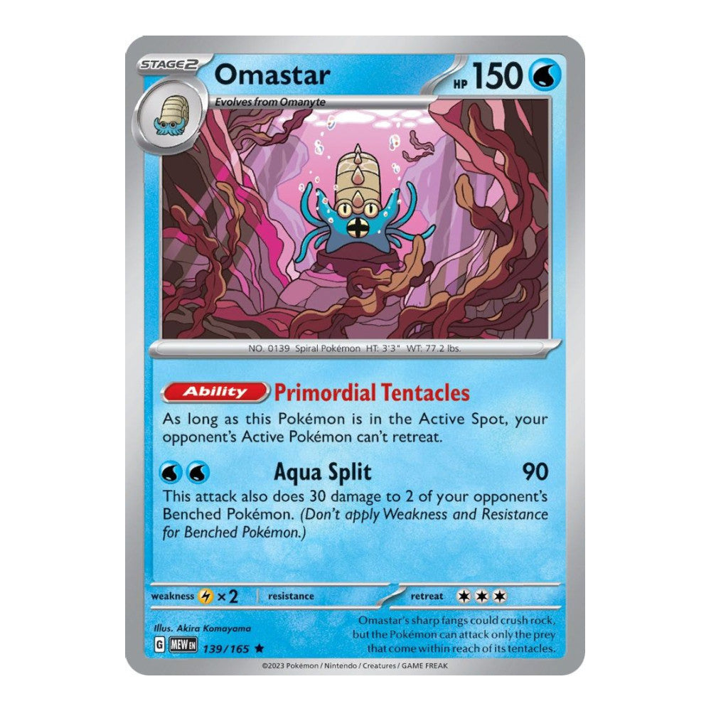 SV: Scarlet & Violet 151 (MEW) - Omastar (#139/165) (Near Mint)