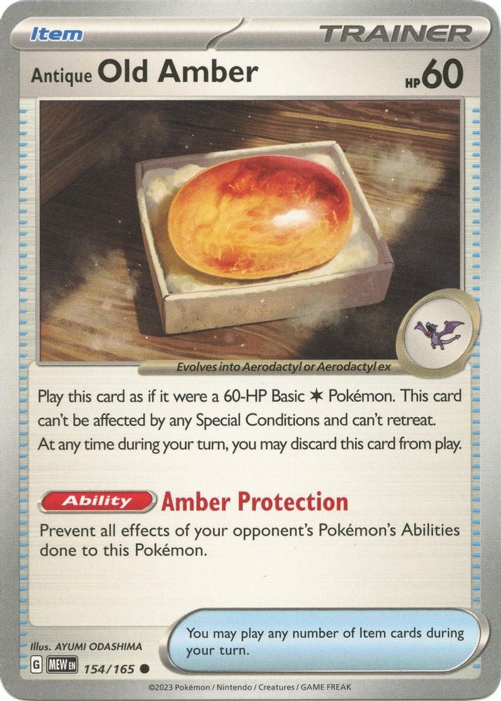 SV: Scarlet & Violet 151 (MEW) - Antique Old Amber (#154/165, Common) ()