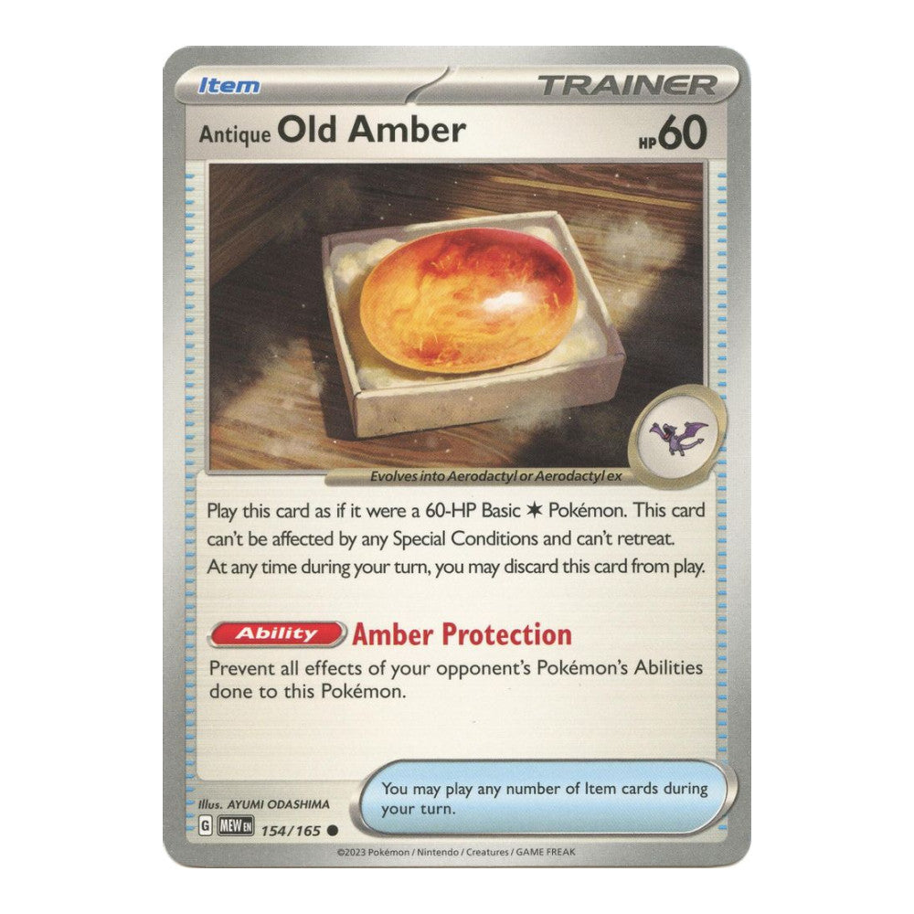 SV: Scarlet & Violet 151 (MEW) - Antique Old Amber (#154/165) (Near Mint)