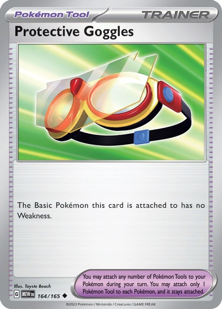 SV: Scarlet & Violet 151 (MEW) - Protective Goggles (#164/165, Uncommon) ()