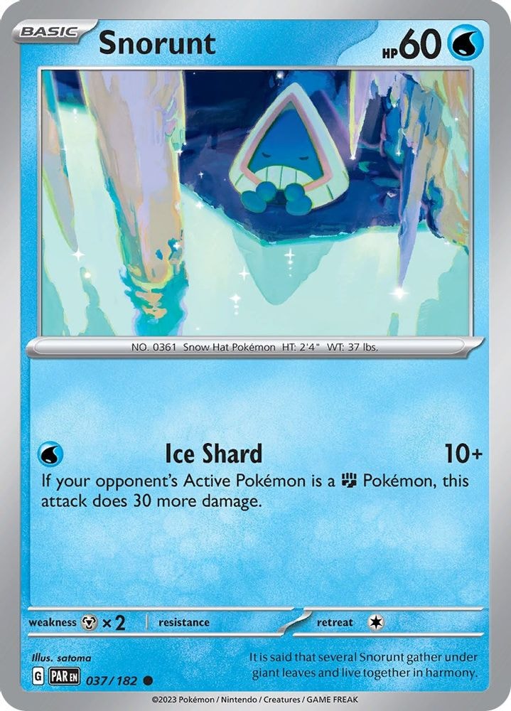 SV04: Paradox Rift (PAR) - Snorunt - 037/182 (#037/182, Common) ()