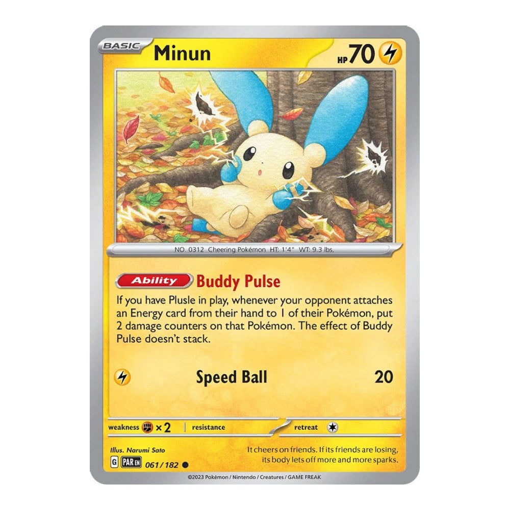 SV04: Paradox Rift (PAR) - Minun 061 182 (#061/182) (Near Mint)