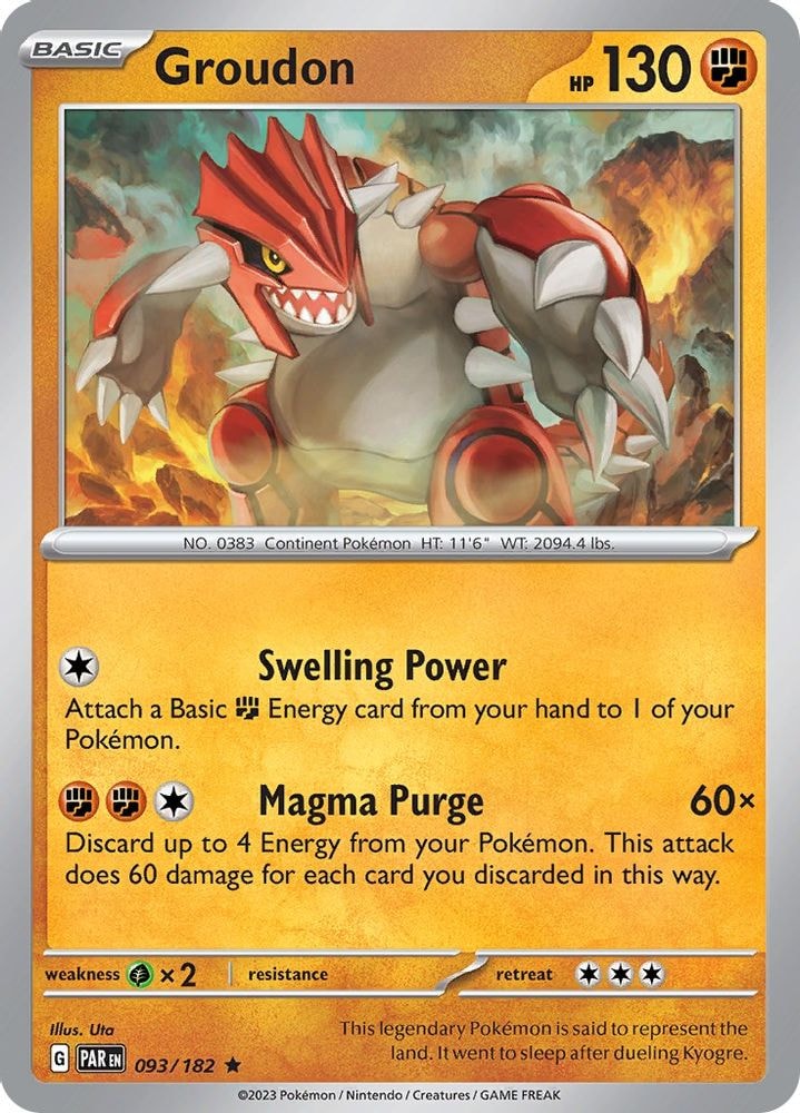 SV04: Paradox Rift (PAR) - Groudon - 093/182 (#093/182, Rare) ()