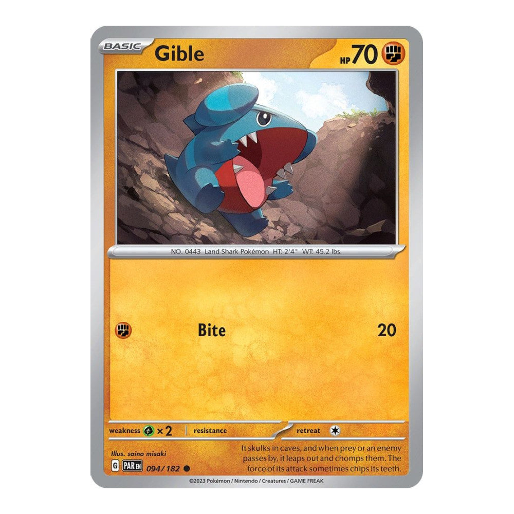 SV04: Paradox Rift (PAR) - Gible (#094/182) (Near Mint)