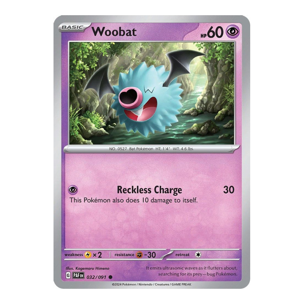 SV: Paldean Fates (PAF) - Woobat (#032/091) (Near Mint)