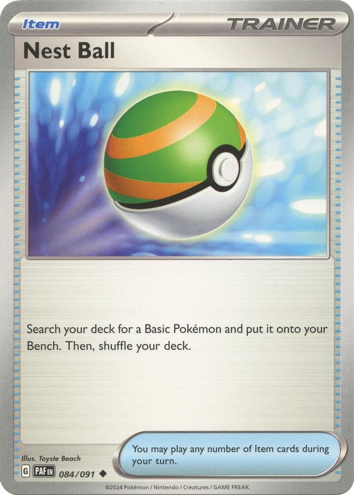 SV: Paldean Fates (PAF) - Nest Ball (#084/091, Uncommon) ()