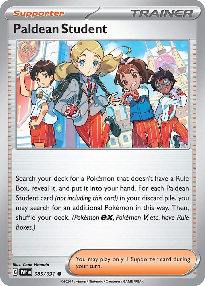 SV: Paldean Fates (PAF) - Paldean Student - 085/091 (#085/091, Common) ()