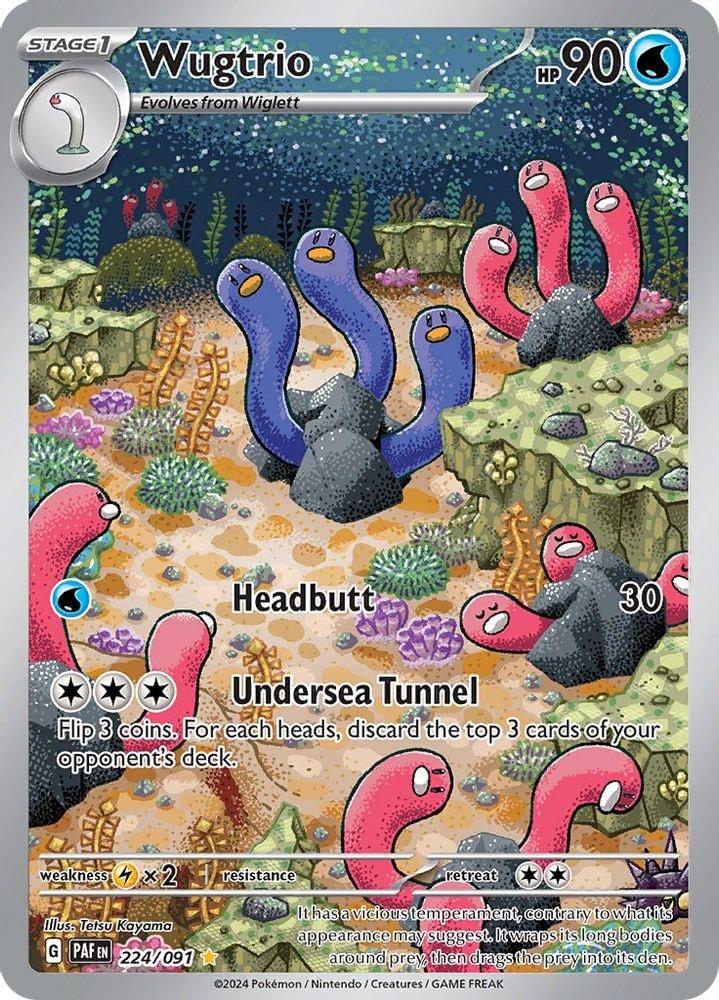 SV: Paldean Fates (PAF) - Wugtrio - 224/091 (#224/091, Illustration Rare) ()