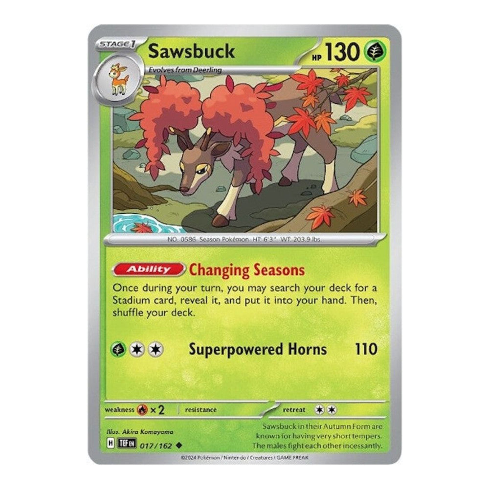 SV05: Temporal Forces (TEF) - Sawsbuck 017 162 (#017/162) (Near Mint)