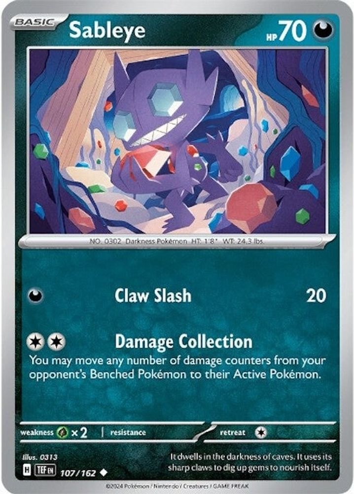 SV05: Temporal Forces (TEF) - Sableye (#107/162, Uncommon) ()