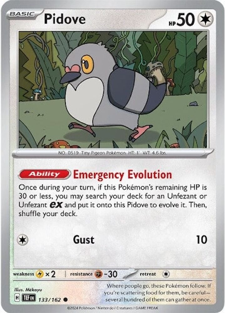 SV05: Temporal Forces (TEF) - Pidove (#133/162, Common) ()