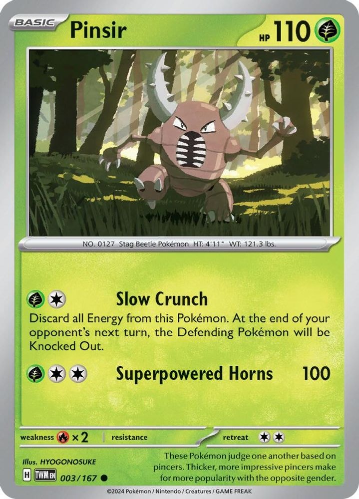 SV06: Twilight Masquerade (TWM) - Pinsir - 003/167 (#003/167, Common)