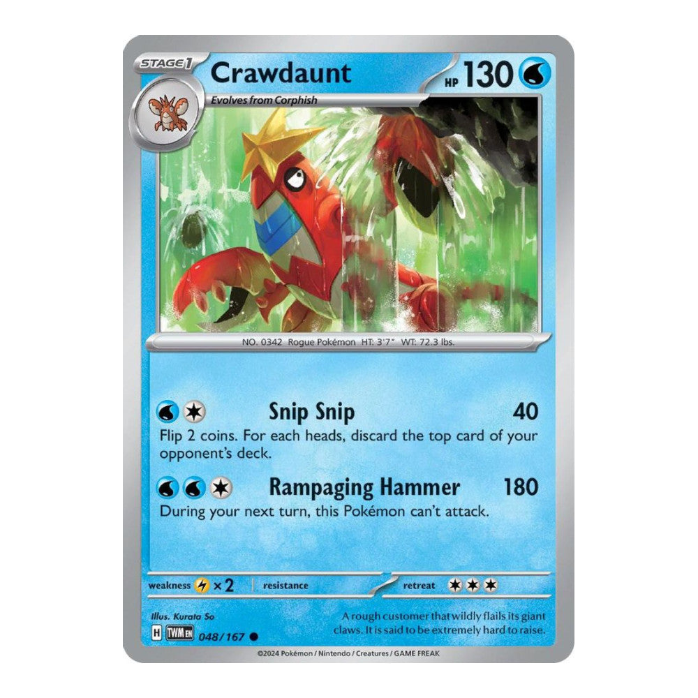 SV06: Twilight Masquerade (TWM) - Crawdaunt (#048/167) (Near Mint)