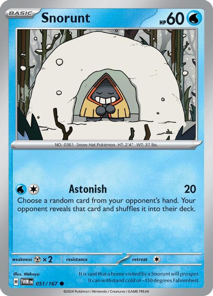 SV06: Twilight Masquerade (TWM) - Snorunt (#051/167, Common) ()