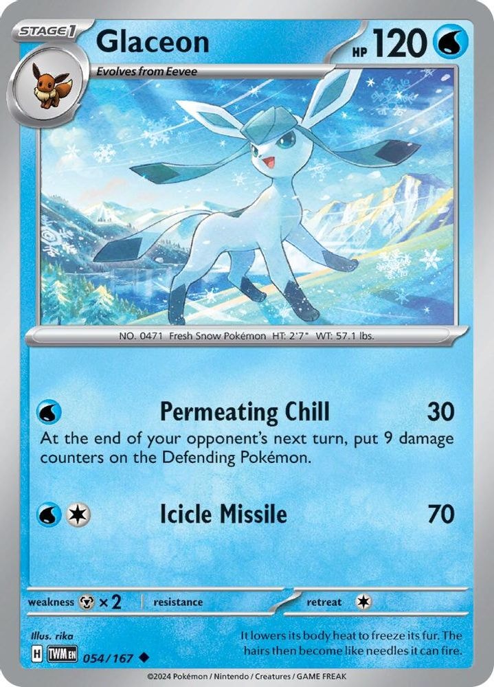 SV06: Twilight Masquerade (TWM) - Glaceon (#054/167, Uncommon) ()