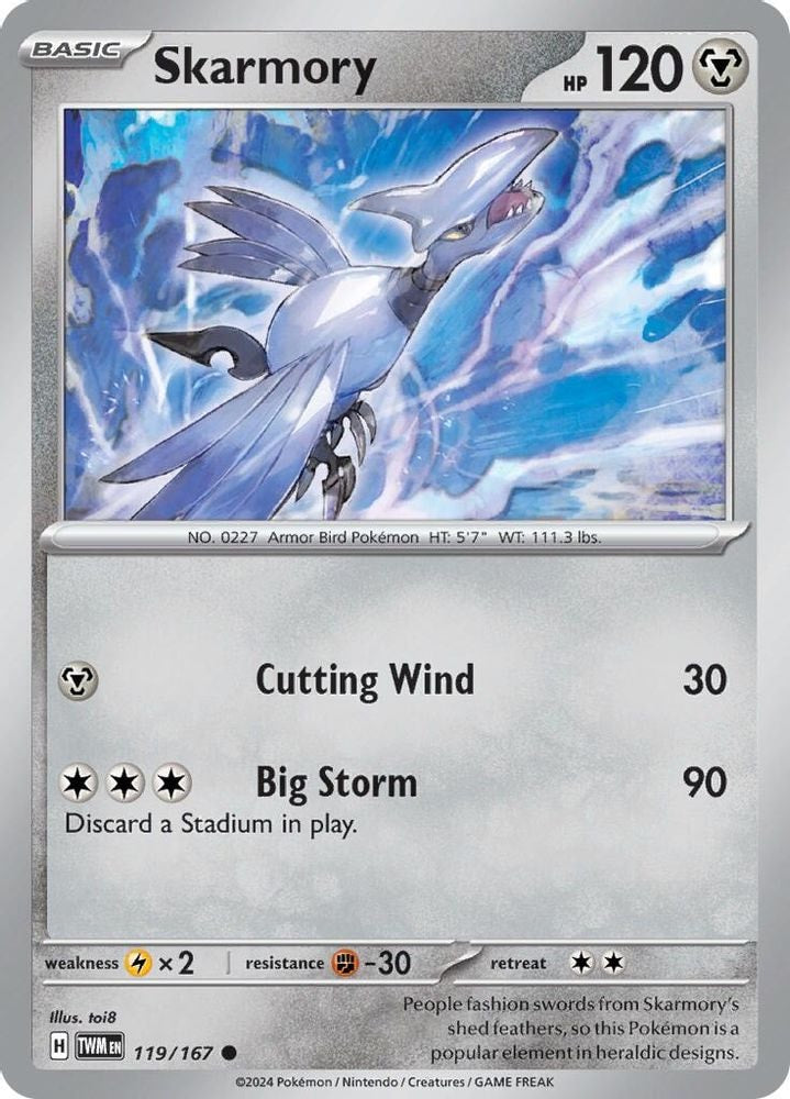SV06: Twilight Masquerade (TWM) - Skarmory (#119/167, Common) ()