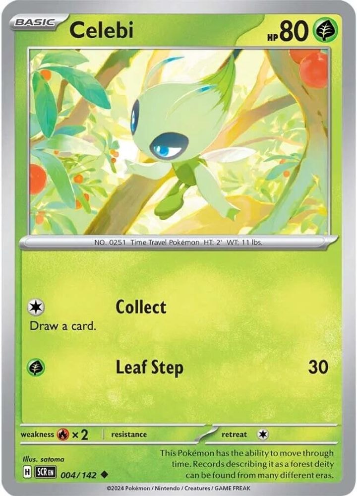 SV07: Stellar Crown (SCR) - Celebi (#004/142, Uncommon) ()