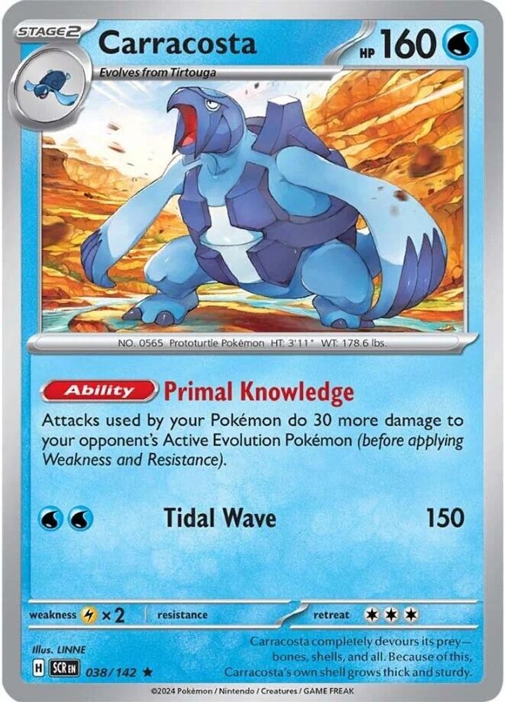 SV07: Stellar Crown (SCR) - Carracosta (#038/142, Rare) ()