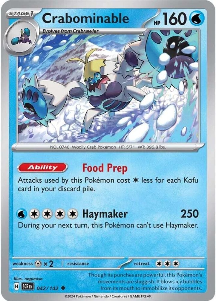 SV07: Stellar Crown (SCR) - Crabominable - 042/142 (#042/142, Uncommon) ()
