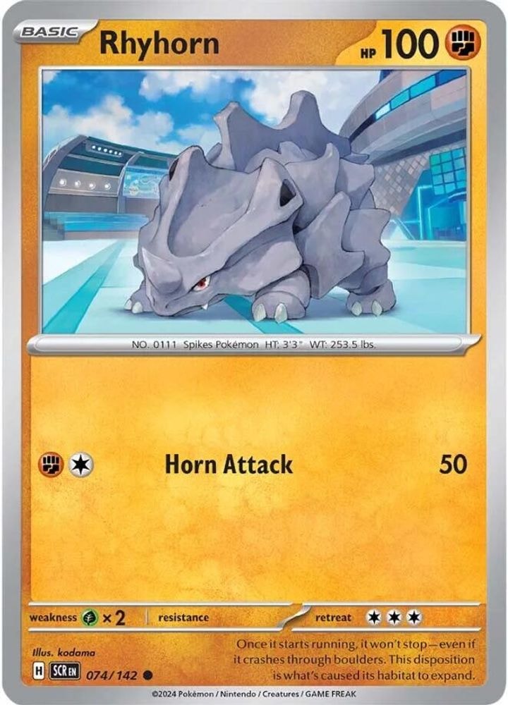 SV07: Stellar Crown (SCR) - Rhyhorn (#074/142, Common) ()