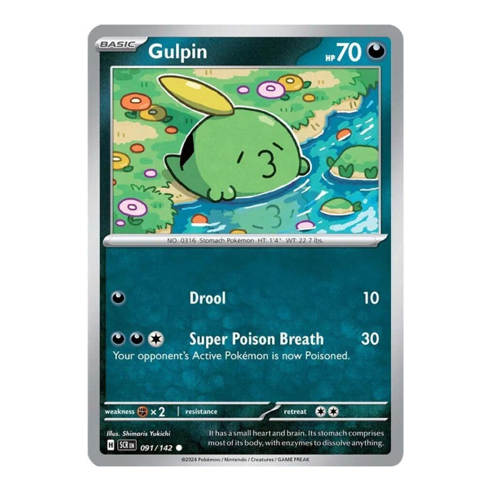 SV07: Stellar Crown (SCR) - Gulpin 091 142 (#091/142) (Near Mint)