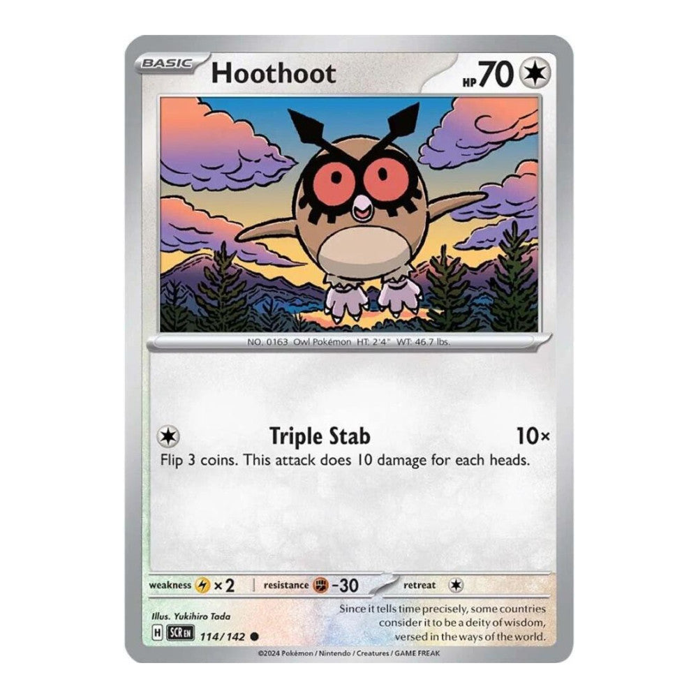 SV07: Stellar Crown (SCR) - Hoothoot (#114/142) (Near Mint)