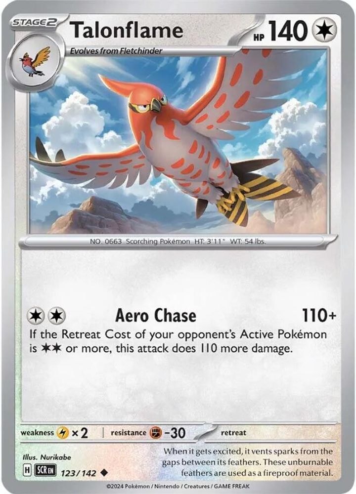 SV07: Stellar Crown (SCR) - Talonflame (#123/142, Uncommon) ()