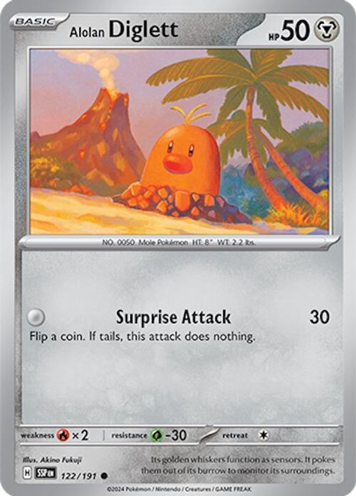 SV08: Surging Sparks (SSP) - Alolan Diglett (#122/191, Common) ()