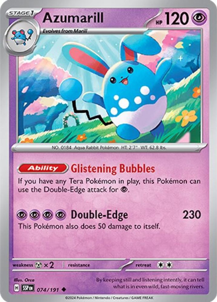 SV08: Surging Sparks (SSP) - Azumarill (#074/191, Uncommon) ()