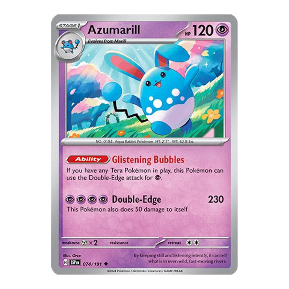 SV08: Surging Sparks (SSP) - Azumarill (#074/191) (Near Mint)