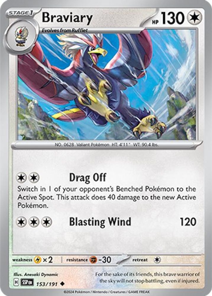 SV08: Surging Sparks (SSP) - Braviary - 153/191 (#153/191, Uncommon) ()